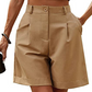 👖 50% OFF NOW! ✨ Women's High-Waist Pleated Shorts – Breathable Wide-Leg & Deep Pockets – Summer Elegance 🌸