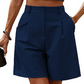 👖 50% OFF NOW! ✨ Women's High-Waist Pleated Shorts – Breathable Wide-Leg & Deep Pockets – Summer Elegance 🌸