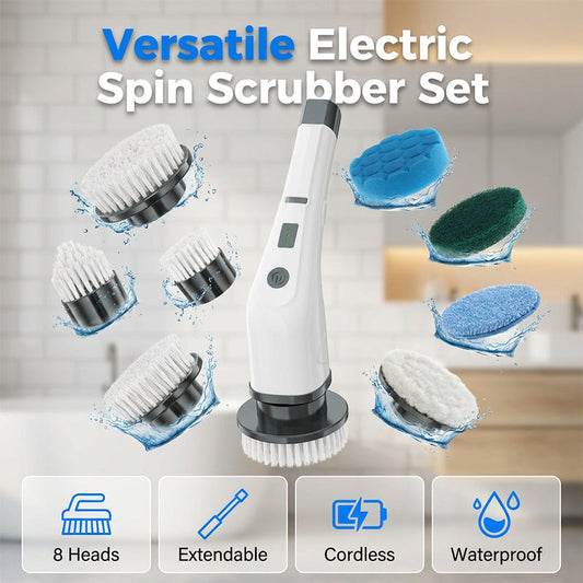 🎉 2026 Sale — Over 21,000 Sold! 🧹⚡ Deep clean without the elbow grease — electric spin scrubber with multiple heads, adjustable handle, and cordless power. Tile, grout, tubs, and more — done in seconds. 🏠