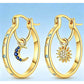 🌙 50% OFF NOW! ☀️ Celestial Sun & Moon Hoops – Layered Design, Hypoallergenic & Lightweight – Asymmetrical Charms for Balance & Harmony 💫
