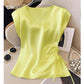 👚 50% OFF NOW! 💧 Women's Solid Color Silky V-Neck Tank Top – Satin-Like Sheen, Adjustable Side Ruching & Flattering Fit – Luxe Look, Easy Care 🎀