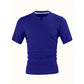 👔 50% OFF NOW! ✨ Men's V-Neck Short-Sleeve Shirt – Slim Fit, Modern & All-Day Fresh – Breathable Textured Knit, Notch Collar ☀️