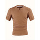 👔 50% OFF NOW! ✨ Men's V-Neck Short-Sleeve Shirt – Slim Fit, Modern & All-Day Fresh – Breathable Textured Knit, Notch Collar ☀️