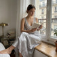 🌙 50% OFF NOW! 🕯️ Elegant V-Neck Slip Nightdress – Silky Soft, Flowing Fit & Romantic Charm – For Dreamy Nights & Lazy Mornings 🦢