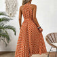 👗 50% OFF NOW! 🍊 Retro Polka Dot Halter Dress – Flowy Pleated Skirt & High Waist – Flattering & Breezy 🍋