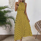 👗 50% OFF NOW! 🍊 Retro Polka Dot Halter Dress – Flowy Pleated Skirt & High Waist – Flattering & Breezy 🍋