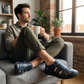👞 50% OFF NOW! 🏖️ Men's Closed-Toe Beach Sandals – Breathable Hollow Design & Cushioned Comfort 👟