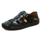 👞 50% OFF NOW! 🏖️ Men's Closed-Toe Beach Sandals – Breathable Hollow Design & Cushioned Comfort 👟