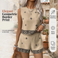🌺 50% OFF NOW! 🏝️ Bohemian Top & Shorts Set – Print, Breathable & Vacation Ready – Sleeveless Top + High-Waisted Shorts, Linen Blend 🏖️