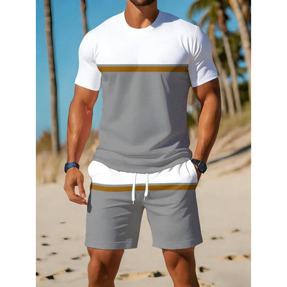 🎉 LIMITED TIME 50% OFF! 🔥 Men’s Color-Block Active Set – Breathable Street Heat 🌆