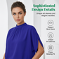 👚 50% OFF NOW! 🕊️ Women's Elegant Mock Neck Top – Draped Silhouette, Slit Batwing Sleeves & Breathable Fabric – Office to Weekend ☁️