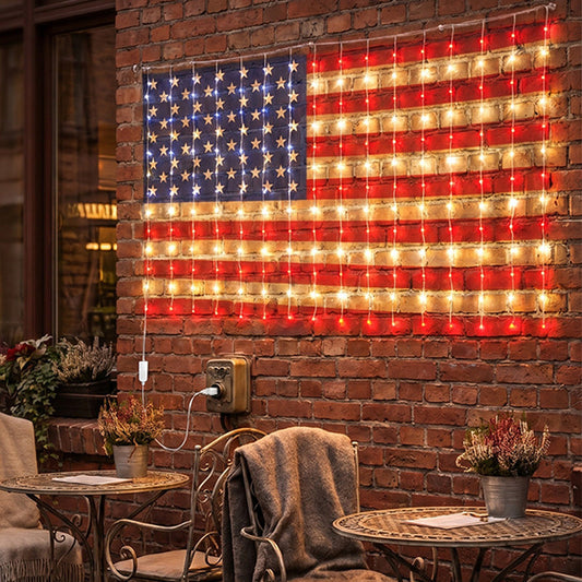 🎆 50% OFF NOW! 🏡 Patriotic Flag Net Lights – IP65 Waterproof, USB Powered & 50,000-Hour Lifespan 💡