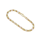 💎 LIMITED-TIME 50% OFF! ✨ Unisex Tri-Color Link Bracelet – Gold/Rose/Silver, Faceted Cut, Lobster Clasp 🖤