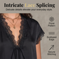 👚 50% OFF NOW! 🌙 Women's V-Neck Lace Top – Short Sleeve, Elegant & Day to Night – Intricate Lace Splicing, Relaxed Drape, Feminine Charm 🌸
