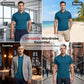 🏃 50% OFF NOW! ⚡ Men's Short Sleeve Sport Shirt – Athletic Fit, 4-Way Stretch & Striped Trim – Breathable, Cool & Unrestricted 👕