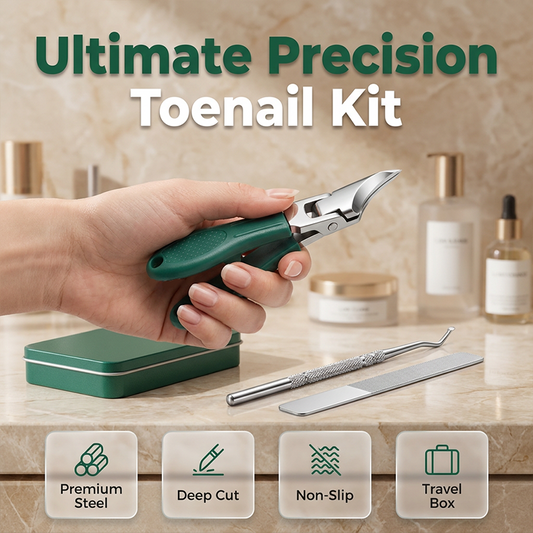 ⚡50% OFF!✨Heavy‑Duty 3‑Pcs Toenail Grooming Kit, Sharp Curved Blades for Thick Nails, With Lifter & Nail File 🎁
