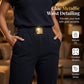 👗 50% OFF NOW! ✨ Women's Casual Wide-Leg 2-Piece Set – Elegant Gold Heart Buckle & Seamless Day-to-Night Style 💫