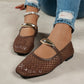 👡 50% OFF NOW! 🌬️ Women's Mesh Mary Jane Flats – Breathable Hollow Design, Metallic Gold-Tone Accent & Slip-On – Cool & Chic for Summer ✨