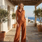 👗 50% OFF NOW! 🌾 Women's Sleeveless Button-Front Jumpsuit – Wide-Leg, Flowy & Effortless Chic – Breezy Summer Style, One-and-Done Dressing ✨