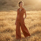 👗 50% OFF NOW! 🌾 Women's Sleeveless Button-Front Jumpsuit – Wide-Leg, Flowy & Effortless Chic – Breezy Summer Style, One-and-Done Dressing ✨