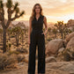 👗 50% OFF NOW! 🌾 Women's Sleeveless Button-Front Jumpsuit – Wide-Leg, Flowy & Effortless Chic – Breezy Summer Style, One-and-Done Dressing ✨