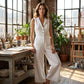 👗 50% OFF NOW! 🌾 Women's Sleeveless Button-Front Jumpsuit – Wide-Leg, Flowy & Effortless Chic – Breezy Summer Style, One-and-Done Dressing ✨
