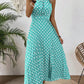 👗 50% OFF NOW! 🍊 Retro Polka Dot Halter Dress – Flowy Pleated Skirt & High Waist – Flattering & Breezy 🍋