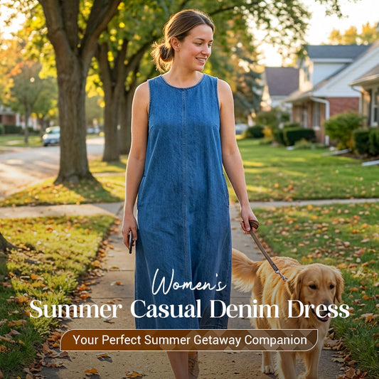 👗 50% OFF NOW! 🌿 Women's Summer Casual Denim Dress – Classic Breezy Design & Effortless Style – Versatile, Comfortable & Timeless ☀️