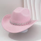 ✨ 50% OFF NOW! 🤠 Women's Rhinestone Heart Cowboy Hat – Sparkling French Jazz Fedora & Premium Structured Silhouette – Elegant, Glamorous & Festival Ready 🎪