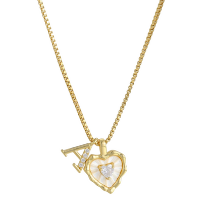 💖 50% OFF NOW! ✨ Heart Shaped Letters Micro Pave Chain Necklace – Personalized Initial, Titanium Steel & Hip-Hop Style – Trendy, Durable & Romantic 💍
