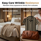 👕 50% OFF NOW! 🌊 Men's Wavy Stripe Cuban Collar Shirt – Breathable Texture & Relaxed Fit – Retro Summer Vibe 🌴