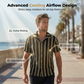 👕 50% OFF NOW! 🌊 Men's Wavy Stripe Cuban Collar Shirt – Breathable Texture & Relaxed Fit – Retro Summer Vibe 🌴