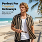 👕 50% OFF NOW! 🌊 Men's Wavy Stripe Cuban Collar Shirt – Breathable Texture & Relaxed Fit – Retro Summer Vibe 🌴