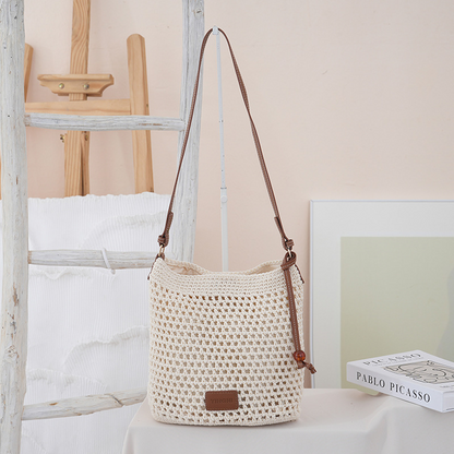 👜 50% OFF NOW! 🌿 Women's Woven Crossbody Bag – Long Strap & Breathable Texture – Effortless Summer Elegance 🏖️