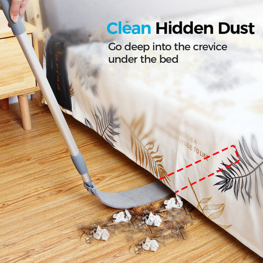 🧹 LIMITED-TIME 50% OFF ✨ Flexible Microfiber Duster — Long Handle, Ultra-Flat, Reaches Under Furniture