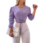👚 50% OFF NOW! 🎀 Women's Elegant V-Neck Tie-Waist Top – Adjustable Fit & Premium Soft Fabric – Versatile Chic 👠