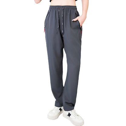 🏃‍♀️ 50% OFF NOW! 👖 Women's Lightweight High Waist Athletic Pants – Zipper Pockets & Breathable Straight Leg Design 📱