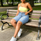 🩳 50% OFF NOW! 🤠 Women's Plus Size Distressed Denim Shorts – Ripped Details, High-Stretch & Mid-Rise ✂️