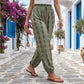 👖 50% OFF NOW! 🌿 Women's Smocked High Waist Printed Lantern Pants – Flowy & Breathable Boho Style ☀️