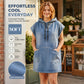 👗 50% OFF NOW! 🤠 Women's Casual Sleeveless Denim Hoodie Dress – Effortless Streetwear Style ✨