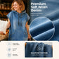 👗 50% OFF NOW! 🤠 Women's Casual Sleeveless Denim Hoodie Dress – Effortless Streetwear Style ✨