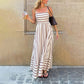 👗 50% OFF NOW! 🏖️ Slimming Stripe Cami Maxi Dress – Visually Elongating & Effortlessly Chic ✨