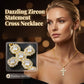📿 50% OFF NOW! 💎 Copper Inlaid Zircon Cross Charm Pendant – Dazzling Sparkle & Timeless Elegance 🕊️