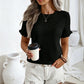 🎉 50% OFF! 👚 Viral Ruffle Sleeve Top – Soft Drama, Zero Iron ✨