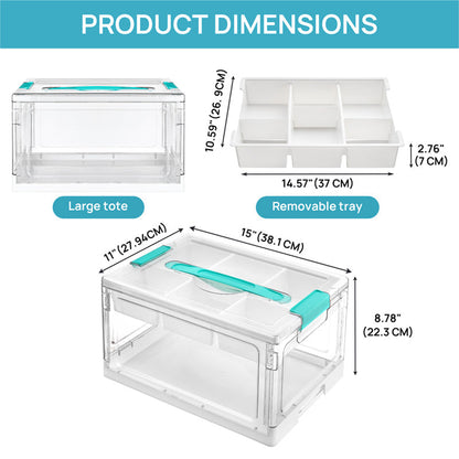 📦 50% OFF NOW ✨ Clear Stackable Storage Bin — Large Capacity, Dual-Layer & Removable Dividers 🧸