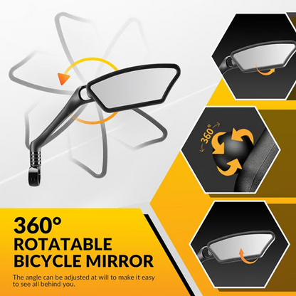 🎉 2026 Sale — Over 23,000 Sold! 🚴🔁 360° rotatable bike mirror — shock‑absorbing arm, weather‑resistant, universal mount. See what's behind you without twisting your neck. 🛡️