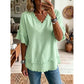 🎉 LIMITED TIME 50% OFF! 👚 Boho Frayed V-Neck Tee – Effortless Summer Breeze 🌿