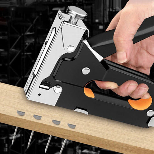 🛠️ LIMITED-TIME 50% OFF 🔨 3-in-1 Woodworking Staple Nail Tool — Manual, Alloy Steel, Adjustable Pressure