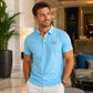 🎉 LIMITED TIME 50% OFF! 👕 Men's Breathable Short Sleeve T-Shirt – 58K+ Sold! Contrast Placket Design & High-Stretch Comfort 💨