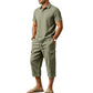 🚨 FINAL HOURS! ⏳ 50% OFF – Nearly Gone! 👕 Men’s Linen 2-Piece Set – Vacation Mode: Activated ✨